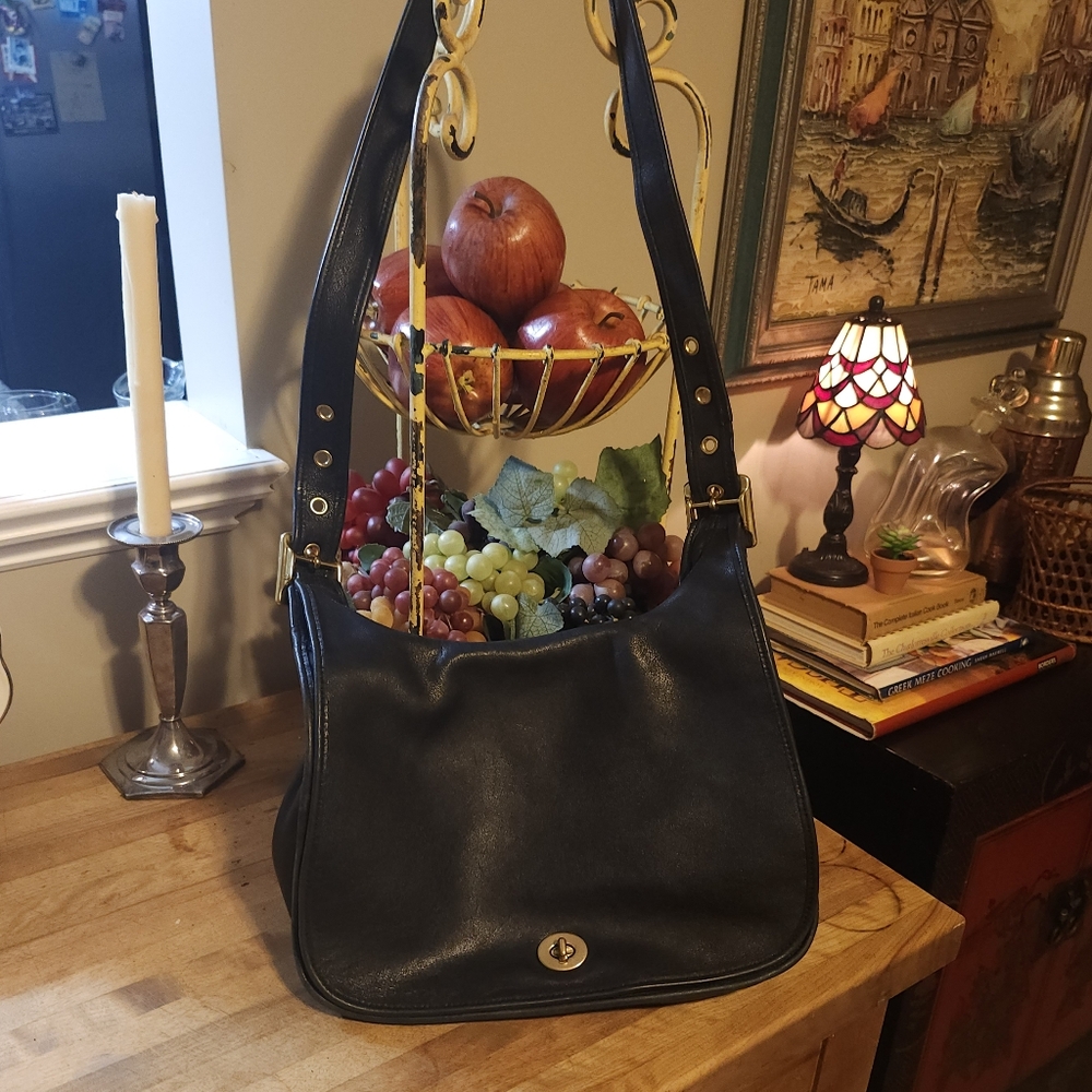 Vintage Coach Crecent Leather Bag